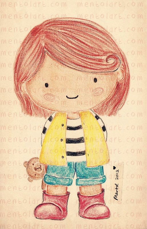 colored pencil drawing children room decor kids art girls room pictures nursery art hello there by mentolart