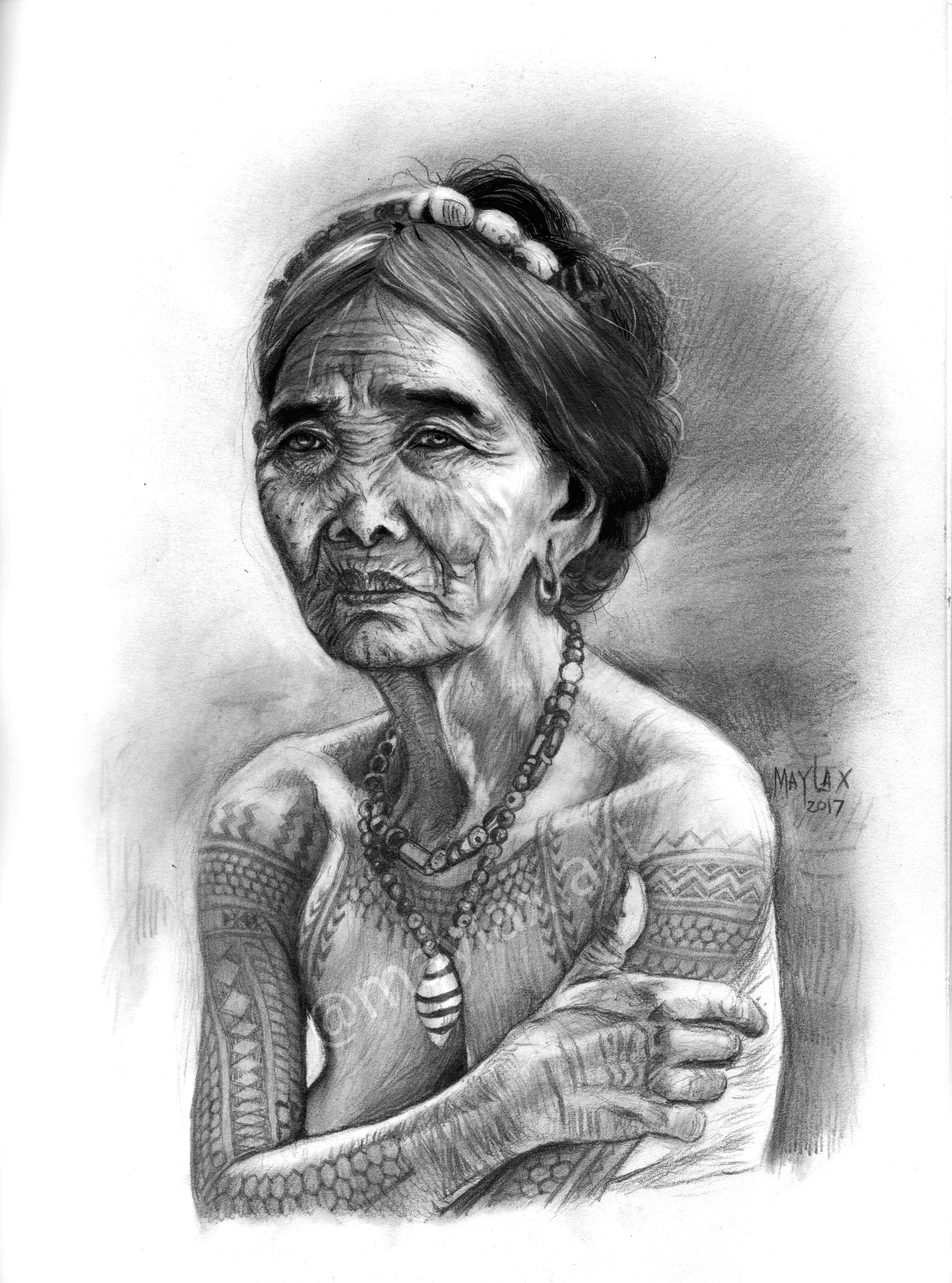 my apo whang od pencil portrait apowhangod apowhangod pinoyculture buscalan ink tribaltattoo artph tattoo pencilportrait