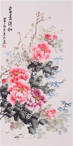 600 00 floral paintings wall art painting freehand brush work classic best peony flower painting
