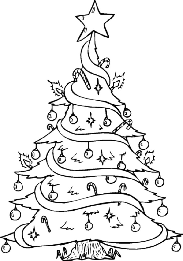 christmas tree pictures to draw for adults