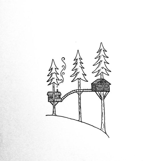 draw a treehouse