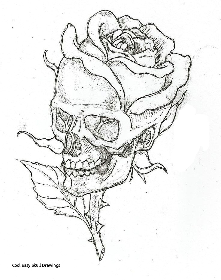 cool easy skull drawings scary skull drawing at getdrawings