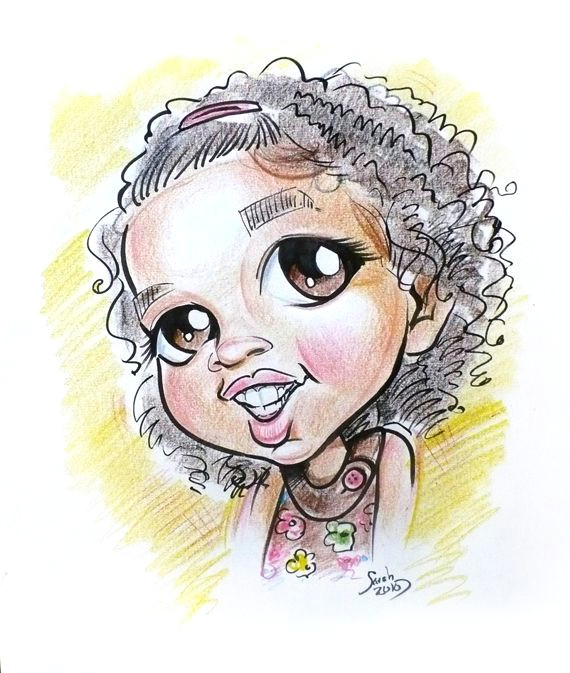 cute caricature for a little girl