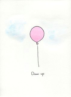 items similar to pink watercolor balloon painting on etsy