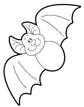 a cute bat for halloween to color to draw to use as a template