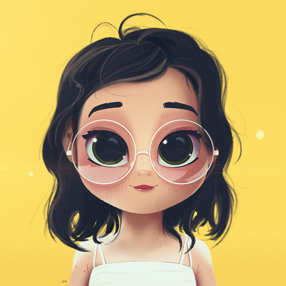 cartoon portrait digital art digital drawing digital painting character design drawing big eyes cute illustration art girl dodie