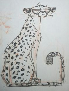 322 cheetah sketch back at the airport and doodling kit cats cat drawing