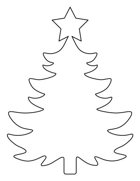 a christmas tree template with a star on top