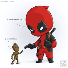 deadpool v groot by kavizo by kavizo marvel drawings cartoon drawings cartoon art