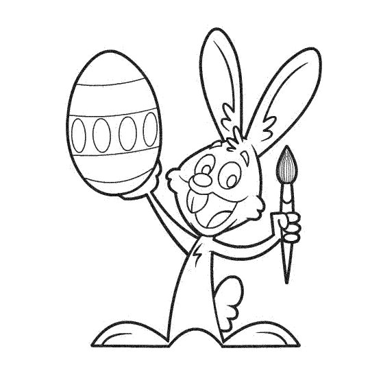outline the easter bunny finish the cartoon easter bunny with an outline