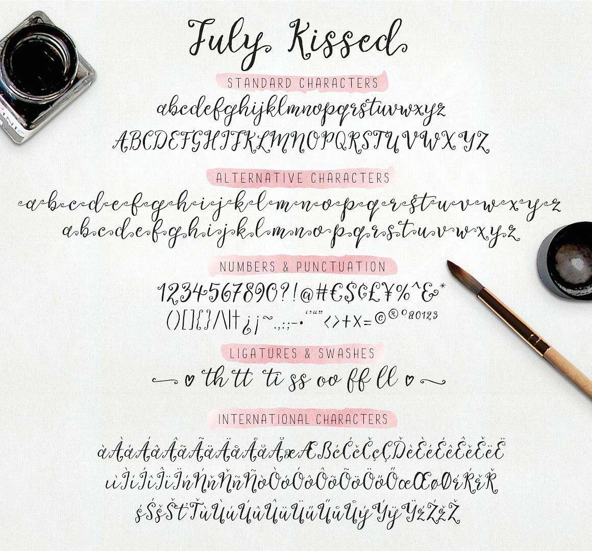 cute handwritten font july kissed by skyla design on creativemarket