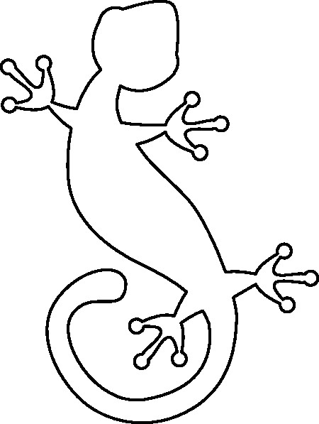 gecko drawings gecko outline clip art at clker com vector clip art online royalty