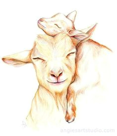 goat paintings cute goats goat art cute baby animals farm animals