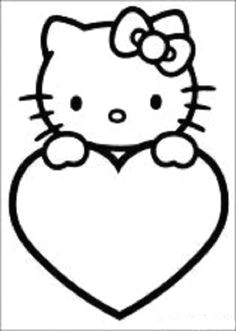 Drawing Cute Hello Kitty Hello Kitty Valentines Coloring Pages Coloring Hello Kitty