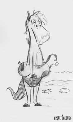 why not draw a horse standing on two in this lesson learn how draw a whimsical cartoon horse