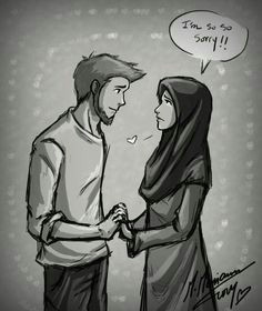 cute muslim couples islamic cartoon islam marriage alhamdulillah hadith
