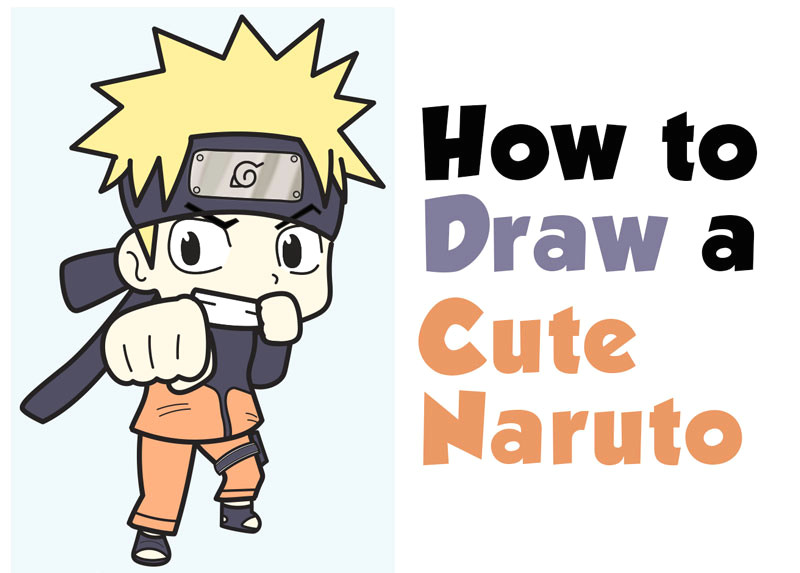 how to draw a cute chibi naruto easy step by step drawing tutorial for kids beginners