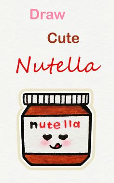 how to draw a cute nutella jar step by step art for kids