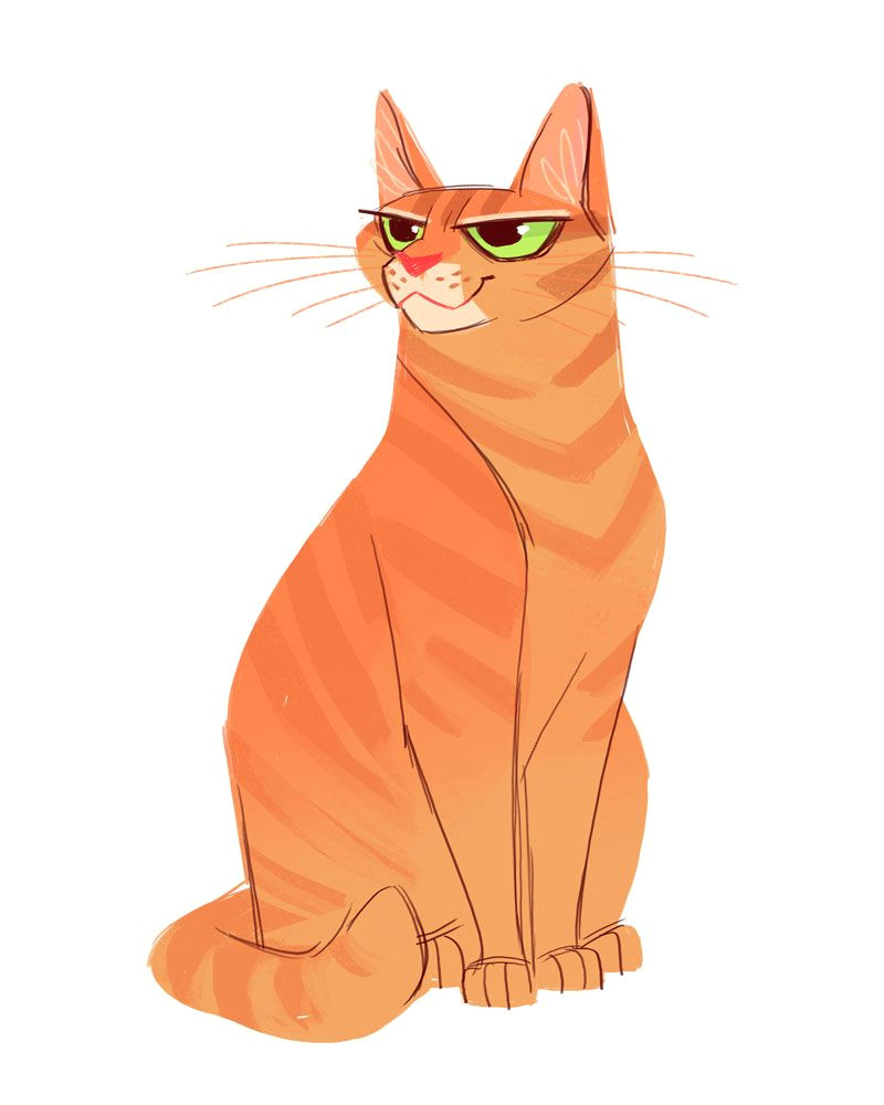 daily cat drawings 636 orange tabby