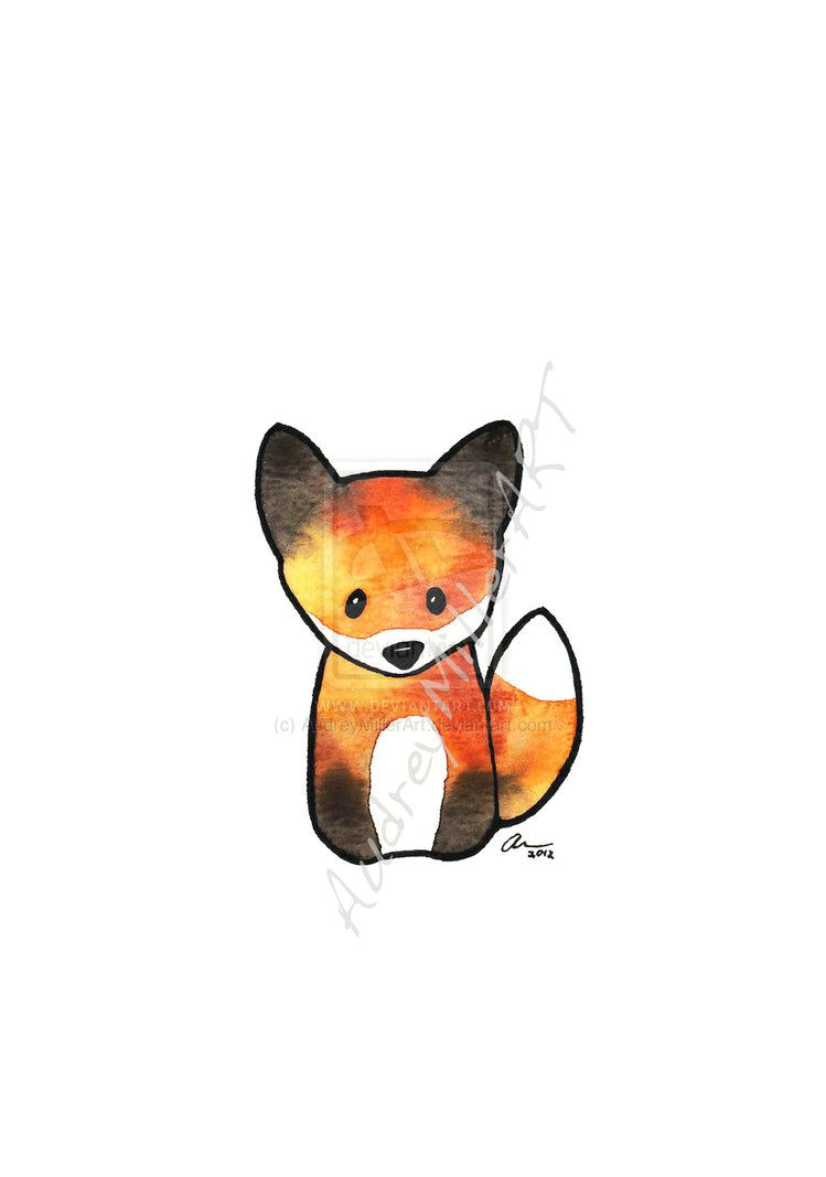 the fox by audreymillerart on deviantart simple animal drawings simple cute drawings art
