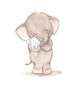 cute elephants drawings