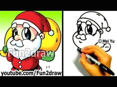 how to draw christmas stuff how to draw santa cute and easy