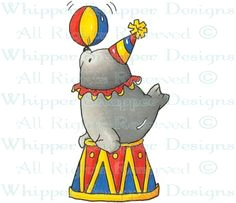 circus seal circus rubber stamps shop animal templates paper smooches circus