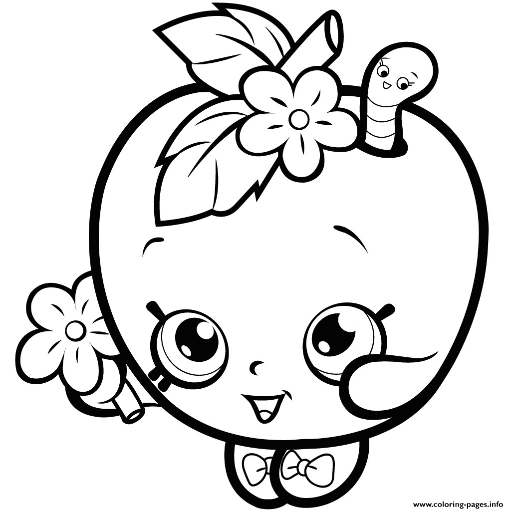 print fruit apple blossom shopkins season 1 coloring pages