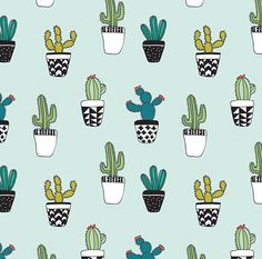 cute cactus fabric cacti by kellytucker mod cartoon cactus cactus pot cacti cactus fabric