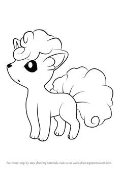 how to draw alola vulpix from pokemon sun and moon drawingtutorials101 com pokemon sketch