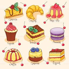 cute desserts cute food baked goods how to draw hands notebook