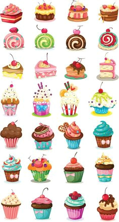 so adorable free cupcakes vector graphic andrea mooner a cute dessert drawings