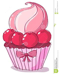 cupcakes drawing pesquisa google cupcake clipart cupcake card cherry cupcakes cute desserts