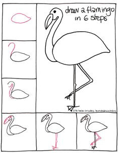 learn to draw a cute flamingo in just 6 easy steps flamingo painting flamingo art