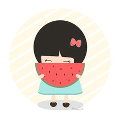 sanda a ilustracia n de verano happynois watermelon drawing