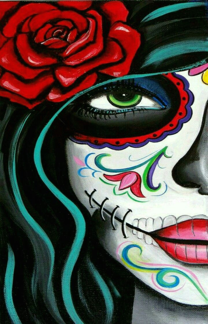now i absolutely love sugar skulls and the day of the dead things and this is amazing