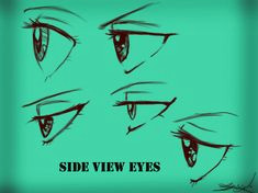 side view eyes female