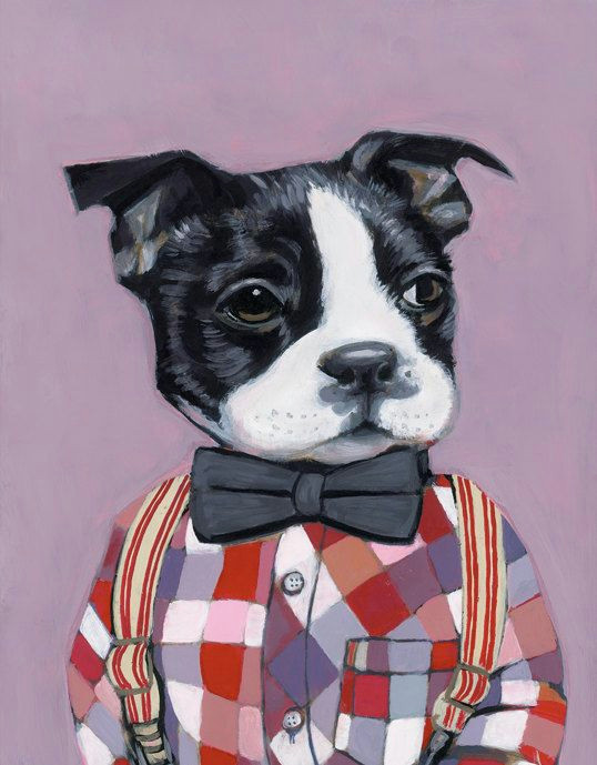 charlie matte print 8 5 x 11 dogs in clothes by heather mattoon