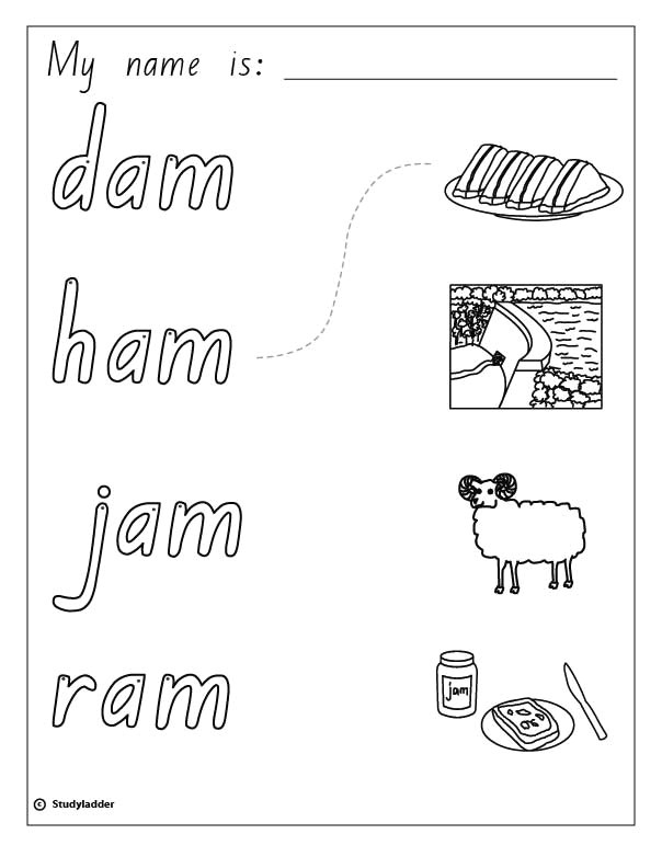 words and pictures ham jam ram dam studyladder interactive learning games