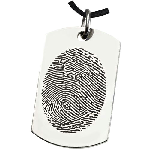 thumbprint pendants fingerprint memorial jewelry stainless steel dog tag fingerprint