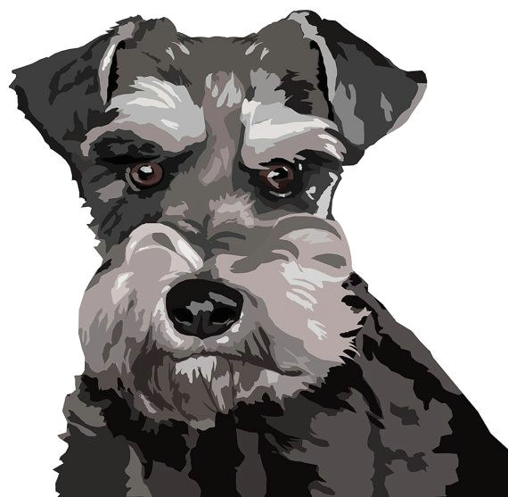 schnauzer sticker set van 2 stickers van watch4dogz op etsy schnauzer dogs animal drawings