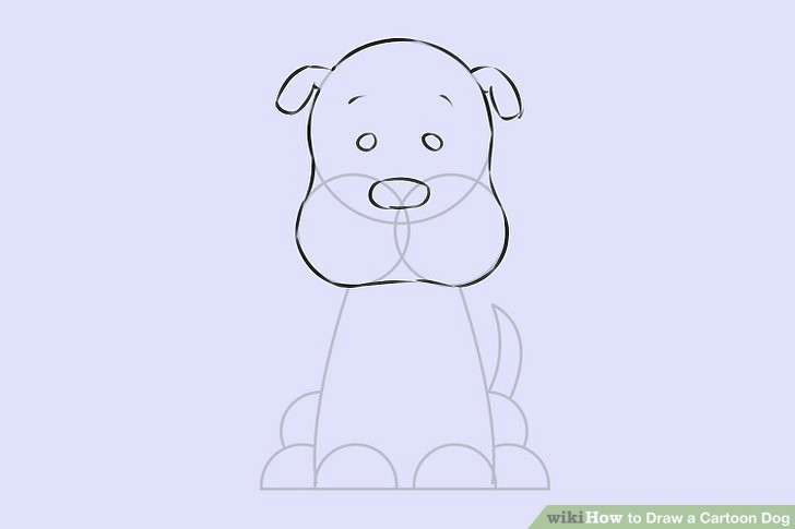 Drawing Dog with Shapes 6 Easy Ways to Draw A Cartoon Dog with Pictures Wikihow