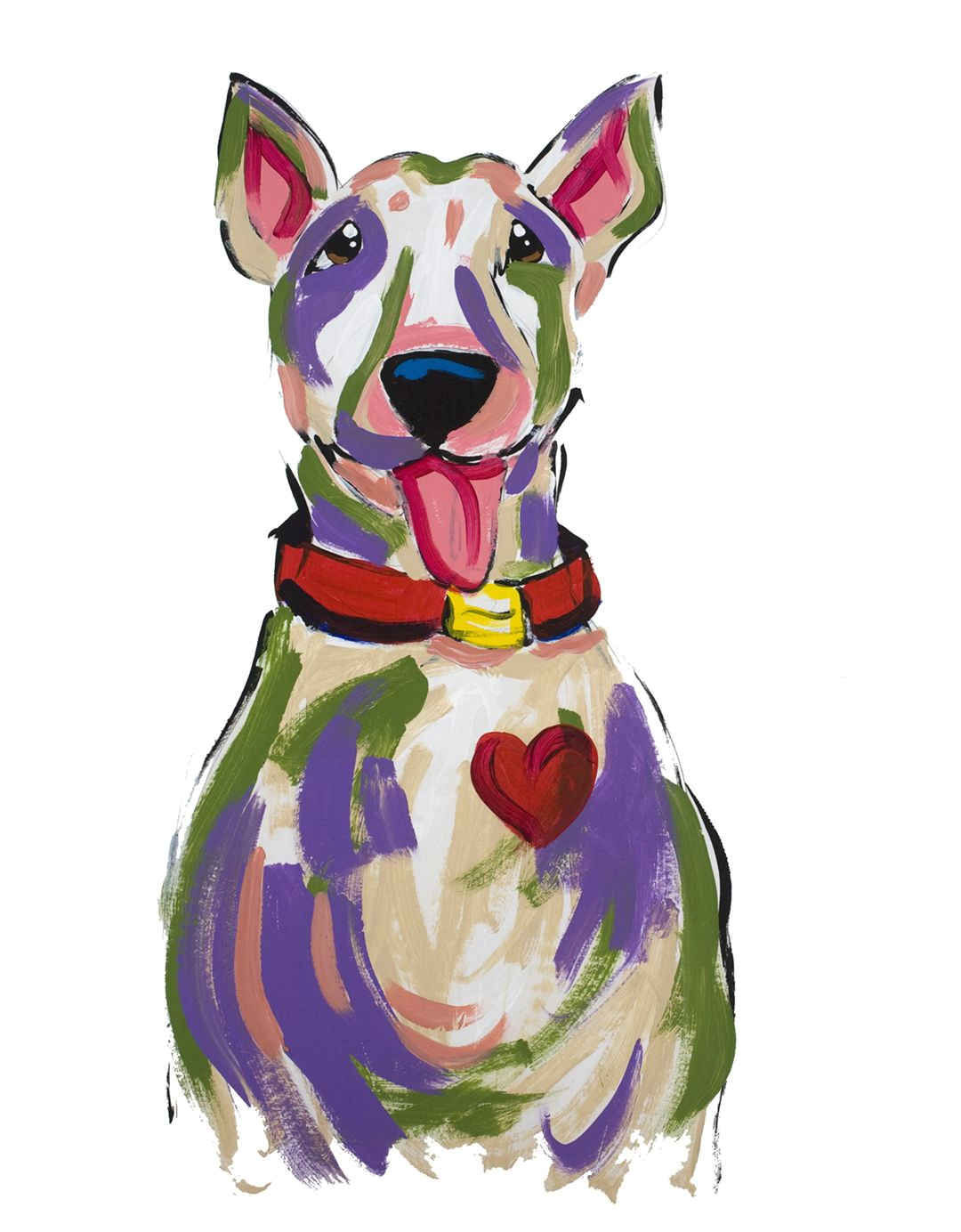 pit bull terrier love dog chopsitz painting by debby carman www fauxpawproductions com www faux paw com