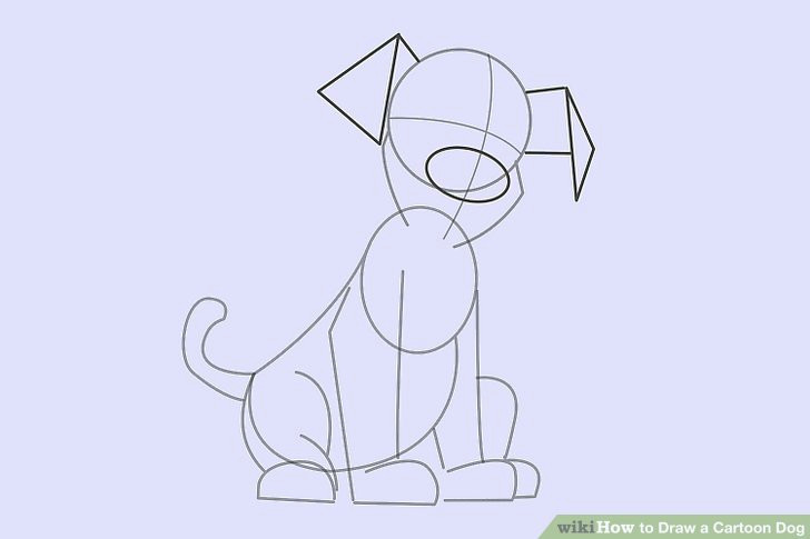 Drawing Dogs Youtube 6 Easy Ways to Draw A Cartoon Dog with Pictures Wikihow