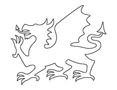 welsh dragon pattern use the printable outline for crafts creating stencils scrapbooking