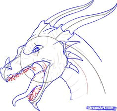 how to draw a dragon head step 10