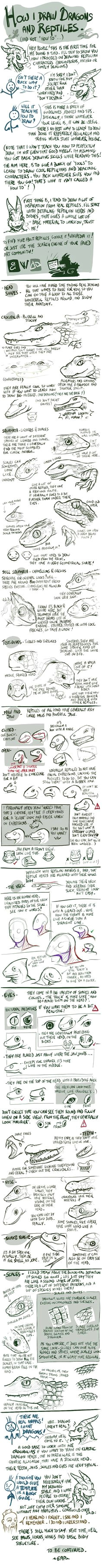 tuto how i draw reptiles dragons part 1