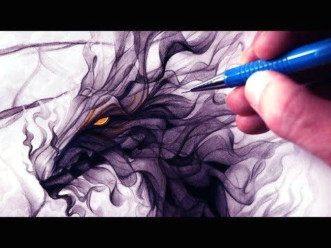 let s draw a smoke dragon fantasy art friday youtube