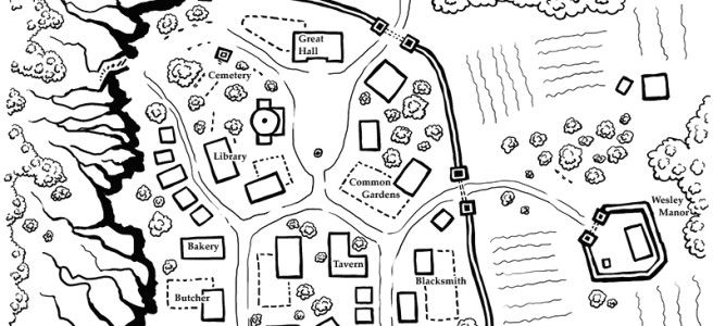 drawing a town map for my d d game