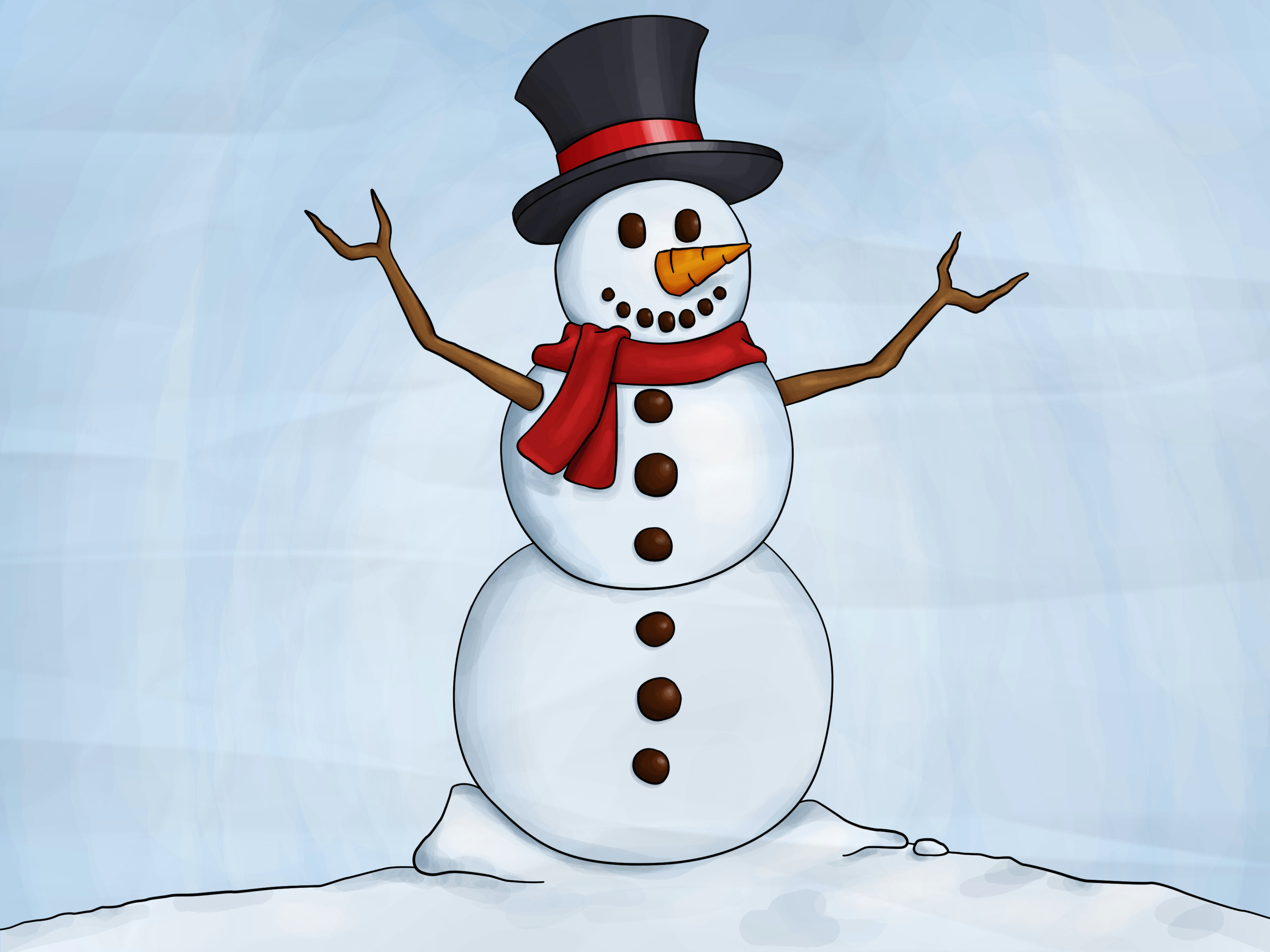 draw a snowman step 8 jpg